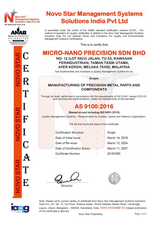 AS9100 2016